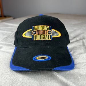 ABC Sports Hat Cap One Size Fit Black Monday Night Football Mesh Vintage